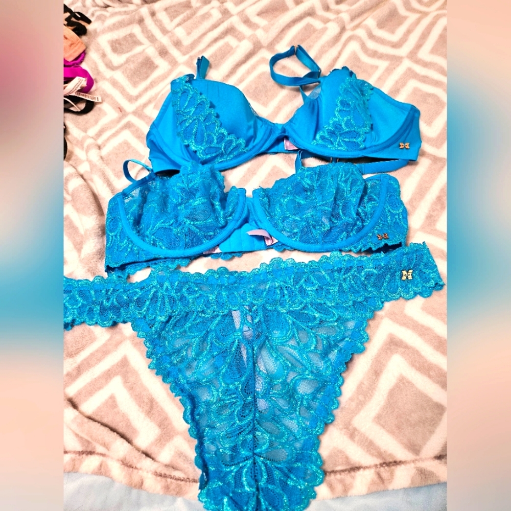 3 PC Savage X Fenty bra and thong set
